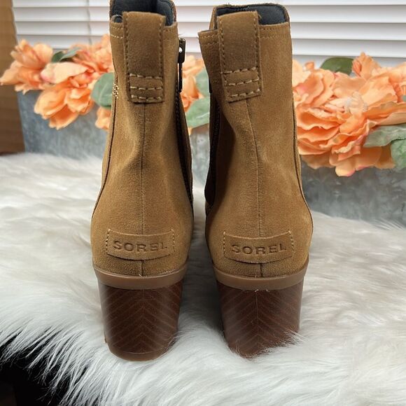 Sorel Cate Suede Ankle Boots Women’s 10 Camel Brown NL3380-224 Waterproof - Picture 4 of 11